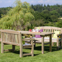 Zest4Leisure Emily Table And 2 Bench Set